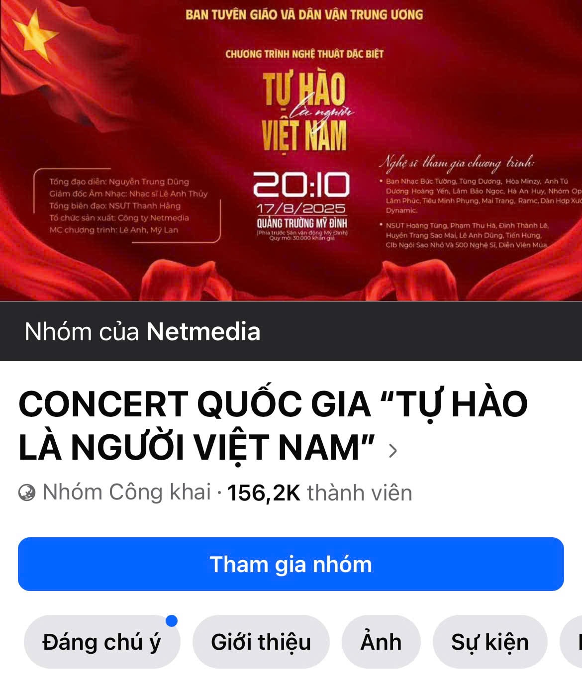 Hướng dẫn đăng ký vé chương trình nghệ thuật “Tự hào là người Việt Nam” tối 17/8 tại Quảng trường Sân vận động quốc gia Mỹ Đình - Ảnh 2.
