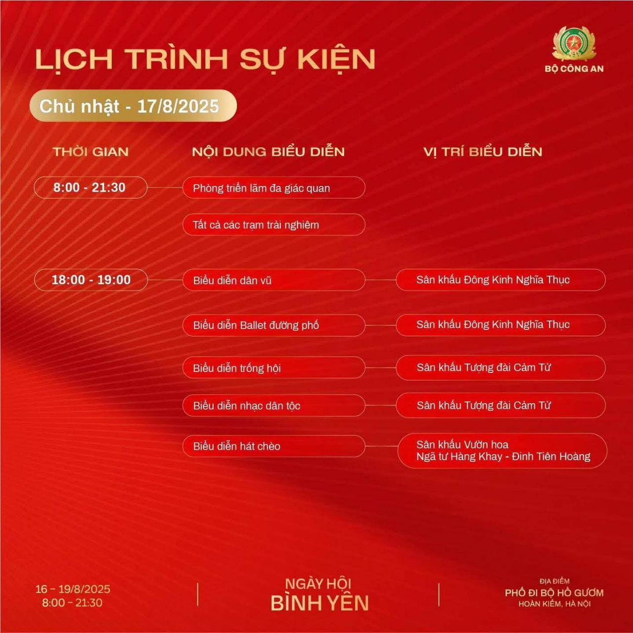 Lịch trình và địa điểm tổ chức Chương trình "Ngày hội bình yên"- Ảnh 3. Lịch trình và địa điểm tổ chức Chương trình "Ngày hội bình yên"- Ảnh 3.
