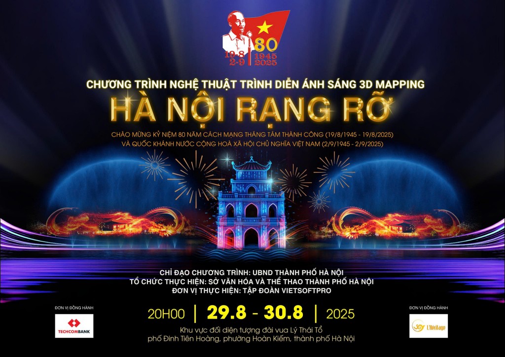 Thời gian, địa điểm chương trình nghệ thuật trình chiếu ánh sáng 3D Mapping- Ảnh 1. Thời gian, địa điểm chương trình nghệ thuật trình chiếu ánh sáng 3D Mapping- Ảnh 1.