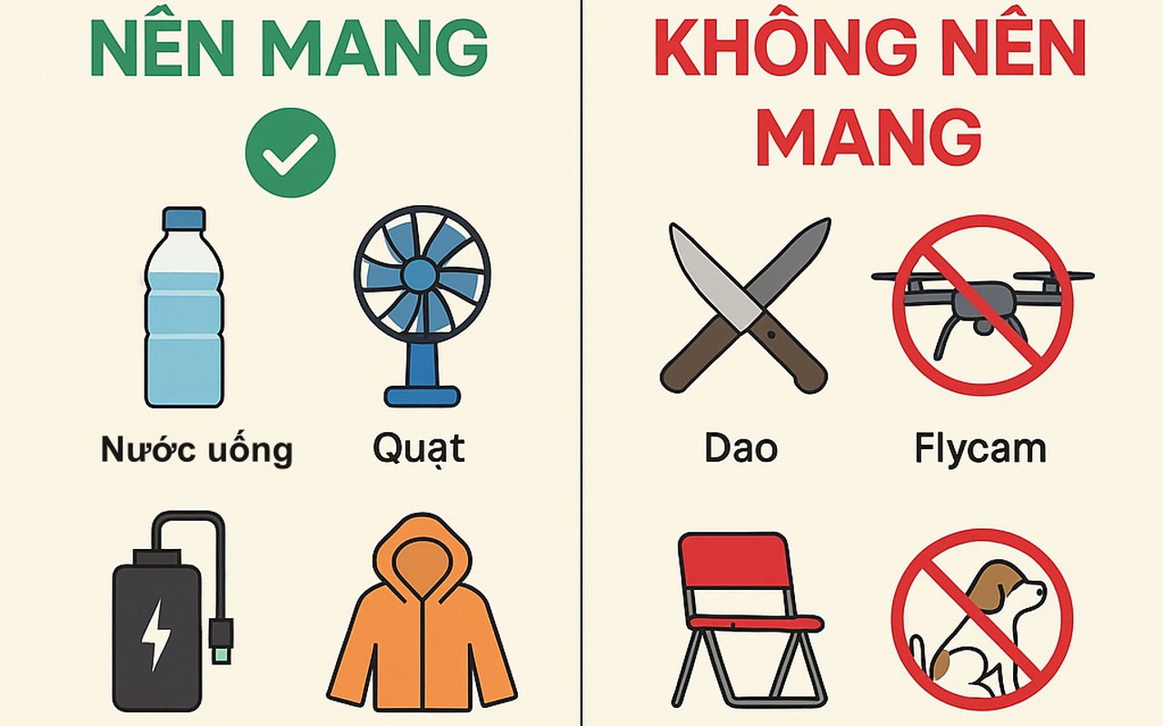 5 vật dụng nên mang theo và 5 thứ tuyệt đối không nên mang khi đi xem chương trình nghệ thuật tối 15/8 tại Nhà hát lớn