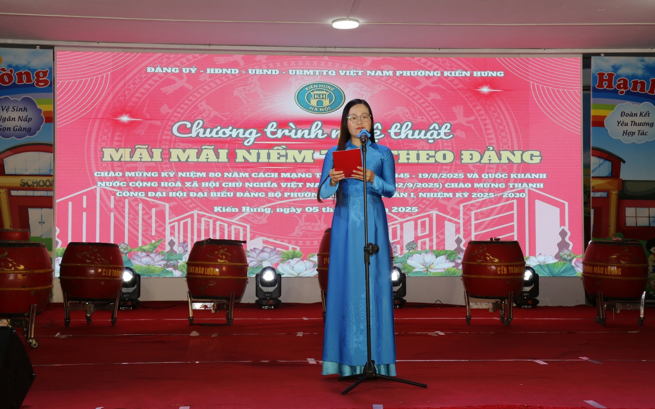 Đặc sắc chương trình nghệ thuật chào mừng thành công Đại hội Đại biểu Đảng bộ phường Kiến Hưng lần thứ nhất