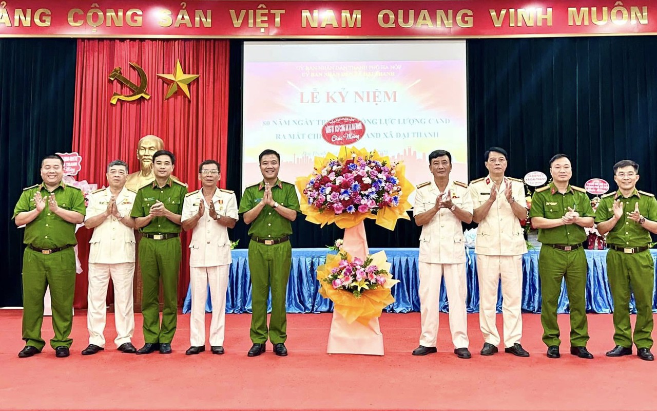 Công an xã Đại Thanh long trọng tổ chức lễ kỷ niệm 80 năm Ngày truyền thống Công an nhân dân Việt Nam (19/8/1945 - 19/8/2025)