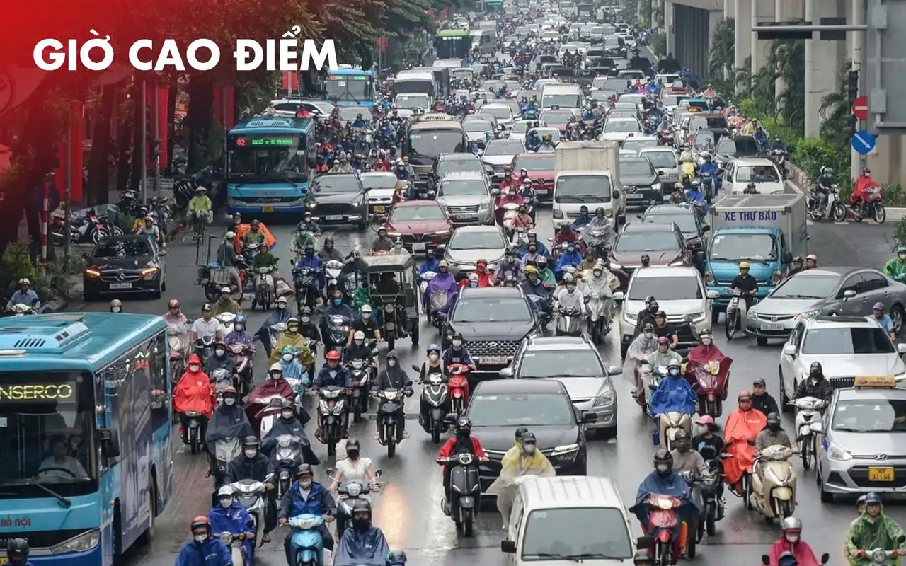 Giờ cao điểm: Giao thông Hà Nội sáng 21/8