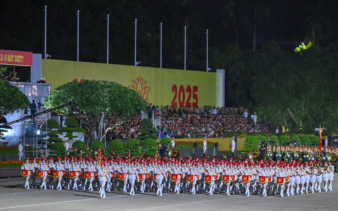 Các lực lượng vũ trang Liên bang Nga, Lào, Campuchia tham gia Tổng hợp luyện tại Quảng trường Ba Đình