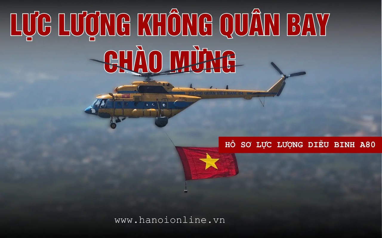 Lực lượng không quân bay chào mừng Quốc khánh 2/9