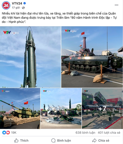 A80 - Nhiều khí tài hiện đại đang được trưng bày tại Triển lãm " 80 năm hành trình Độc lập - Tự do - Hạnh phúc"