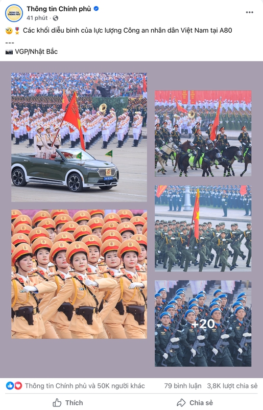 A80 - Các khối diễu binh của lực lượng Công an Nhân dân Việt Nam tại A80