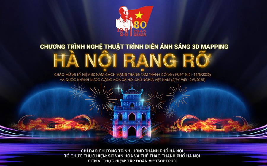 Thời gian, địa điểm chương trình nghệ thuật trình chiếu ánh sáng 3D Mapping
