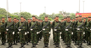 Đội hình diễu binh dần sắc nét sau hai tháng rèn luyện