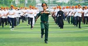 Khối diễu hành Đại Đoàn kết toàn dân tộc hăng hái luyện tập chuẩn bị cho đại lễ 2/9