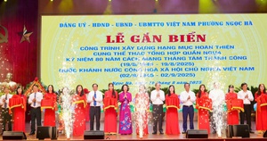 Phường Ngọc Hà tổ chức Lễ gắn biển công trình khu liên hợp Cung thể thao tổng hợp Quần Ngựa