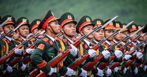 [Ảnh] Hình ảnh các chiến sĩ trong buổi tổng hợp luyện diễu binh, diễu hành lần hai sự kiện A80