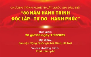 Chương trình nghệ thuật Quốc gia đặc biệt "80 năm hành trình Độc lập - Tự do - Hạnh phúc"