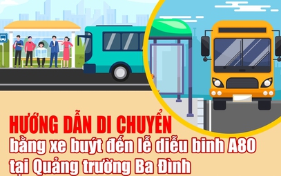 Hướng dẫn di chuyển bằng xe buýt đến lễ diễu binh A80 tại Quảng trường Ba Đình