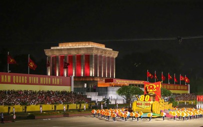 Toàn cảnh tổng hợp luyện lần 2 diễu binh, diễu hành tại quảng trường Ba Đình