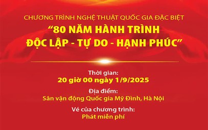 Chương trình nghệ thuật Quốc gia đặc biệt "80 năm hành trình Độc lập - Tự do - Hạnh phúc"