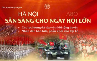 TRỰC TIẾP: Lễ Tổng duyệt cấp Nhà nước diễu binh, diễu hành kỷ niệm 80 năm Quốc khánh 2/9