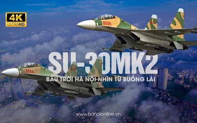 Toàn bộ một chuyến bay biểu diễn của Su-30MK2 trên bầu trời Hà Nội